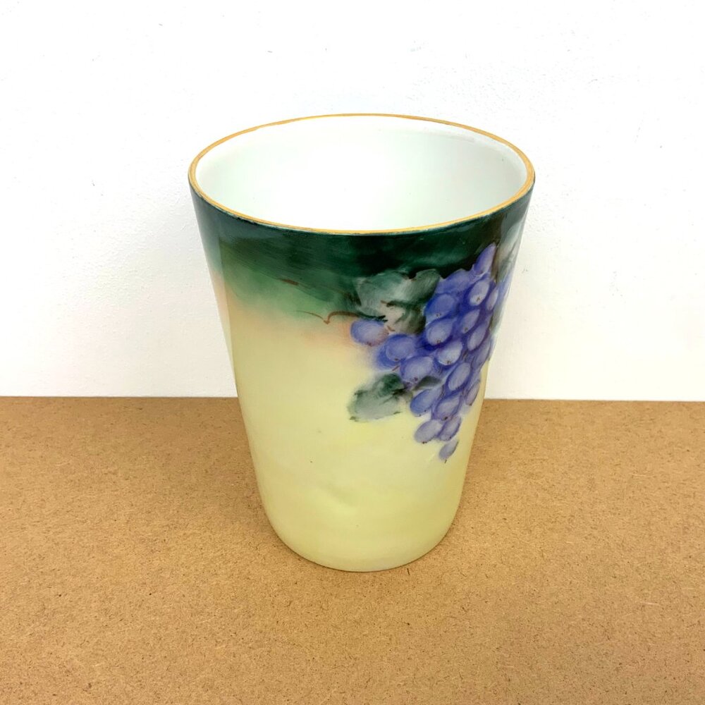 Vintage TK Czechoslovakia Hand Painted Porcelain Tumbler 4" Tall - Picture 3 of 16